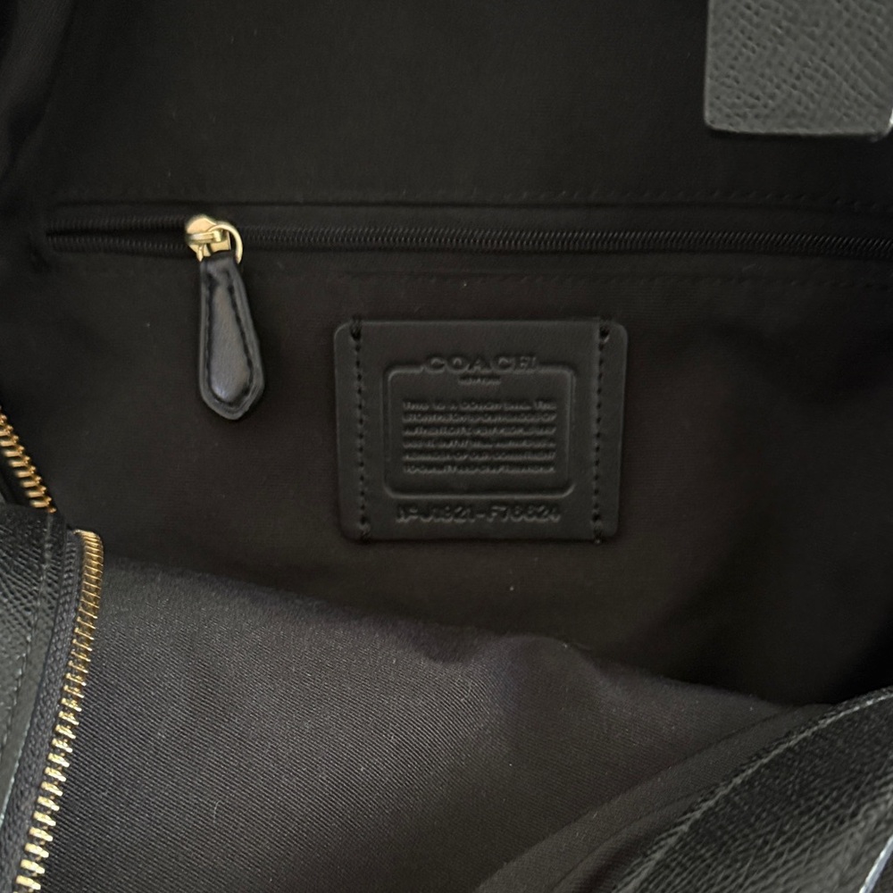 Coach Black Pebbled Leather Backpack - Picture 5 of 8